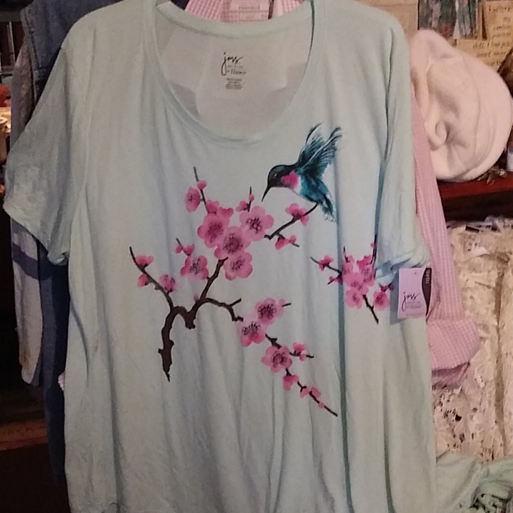 NWT 4X 26/28W JMS hummingbird shortsleeve tee